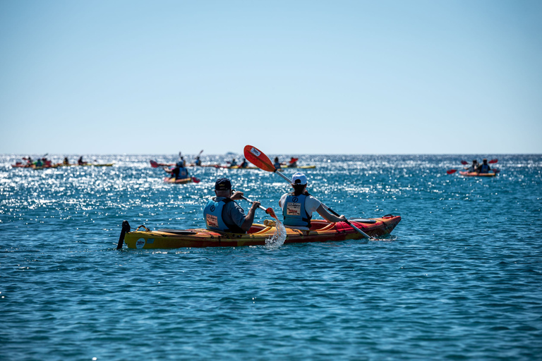 Rodi: attività combinata di kayak di mare ed escursionismo di 2 giorniTour con trasferimenti in hotel