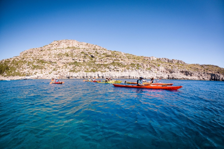 Rhodes: 2-Day Sea Kayaking and Hiking Combo Activity Tour from Meeting Point in Faliraki