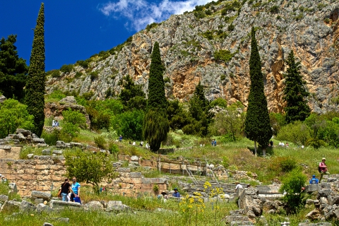 Vanuit Athene: Delphi-dagtrip met audiogids en hotelovername