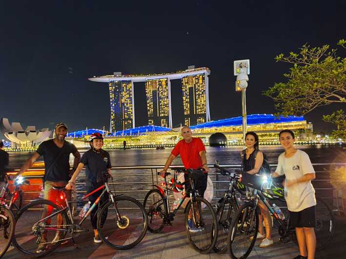 Singapur: Visita nocturna a Marina Bay en bicicleta