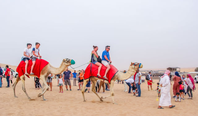 Dubai Sunrise Desert Camel Trek with Breakfast