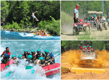 Alanya: Rafting, Zipline, Quad, Buggy, Jeep Tour with Lunch