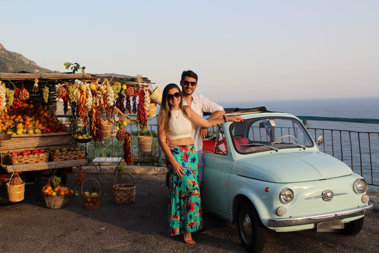 Positano/Praiano: Ikonisk Fiat 500 Privat rundtur på Amalfikusten