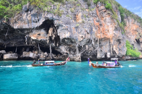 Depuis Phi Phi : Journée complète de plongée avec tuba en bateau à longue queue