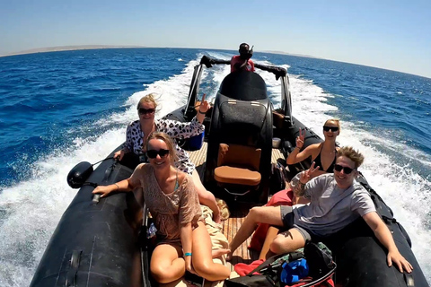 Hurghada: Speedboat 7 in One Trip mit Schnorcheln & MittagessenGruppenreise