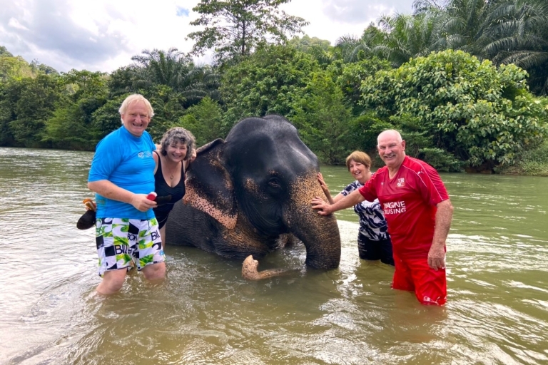 Krabi: Khao Sok-opvangcentrum voor olifanten en bamboevlotpeddelKhao Sok Elephant Rescue Center & Bamboo Raft Paddle-privé