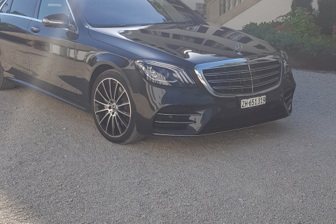 Private Transfer from Zurich Airport to Zurich City Mercedes S 450 Extra Long