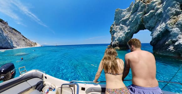 Skiathos: Private Lalaria Beach and Caves Speedboat Tour