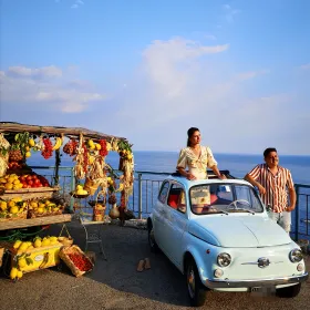 Positano/Praiano: Ikonischer Fiat 500 Private Tour zur Amalfiküste