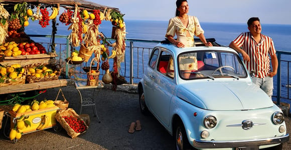 Positano/Praiano: Ikonischer Fiat 500 Private Tour zur Amalfiküste