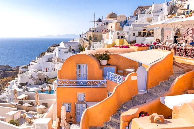 Santorini in a private full-day tour, wine tasting includedSantorini: Private Full-Day Sightseeing Tour( 6-8 hours )