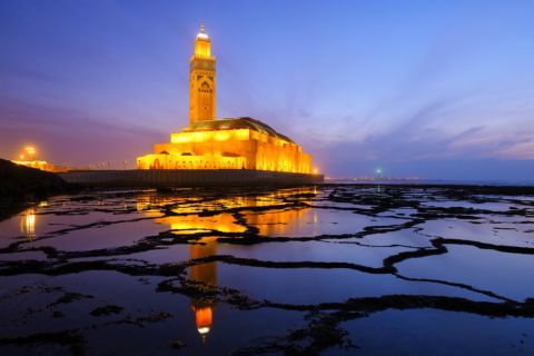 Visite nocturne de Casablanca et dîner traditionnel marocain