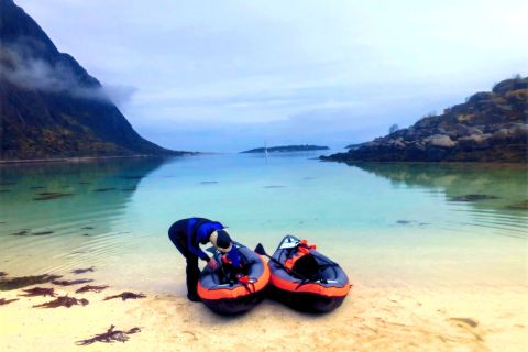 Lofoten Islands: Luxury kayak, sup, bbq, beach & yacht tour