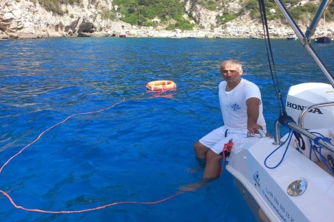 Cala di Mitigliano: snorkelen op een bootSnorkelen in Cala di Mitigliano