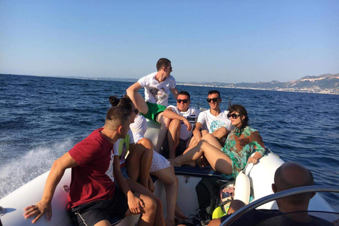 Clare: Excursión en lancha rápida por la isla de Sazan y Karaburun y buceo con tuboVerano 2026 KZ