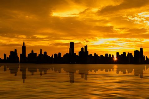 Chicago: 1,5-godzinny romantyczny rejs o zachodzie słońca