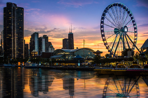 Chicago : 1,5 heure de croisière panoramique sur le lac au coucher du soleil