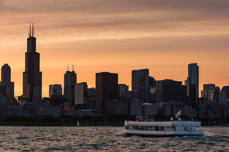 Chicago : 1,5 heure de croisière panoramique sur le lac au coucher du soleil