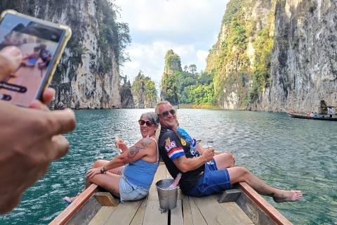 Khao Lak/Khlong Sok: Cheow Lan Lake Sunset Cruise w/ Drinks Tour from Khao Lak