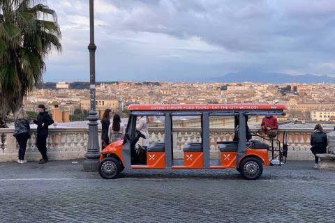 Rome: VIP Golf Cart Food Tour at Night