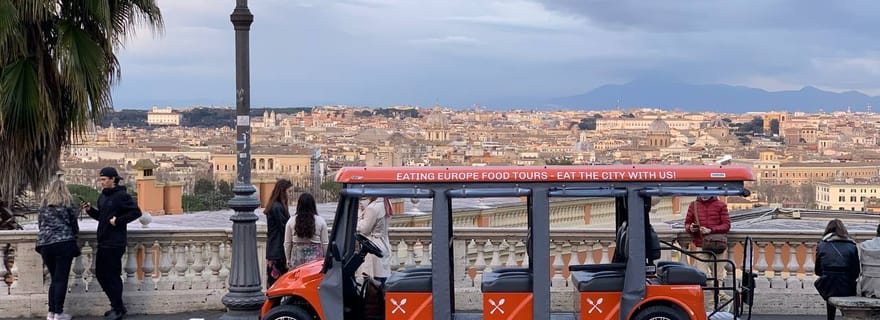 Rome : Visite culinaire en voiturette de golf VIP