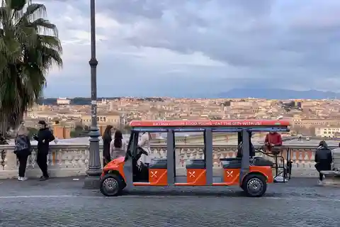 Roma: Tour gastronómico VIP en carrito de golf