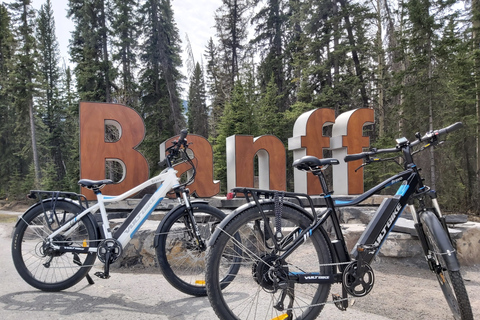 Banff : Excursion en vélo électrique sur la rivière Bow et randonnée dans le canyon Sundance