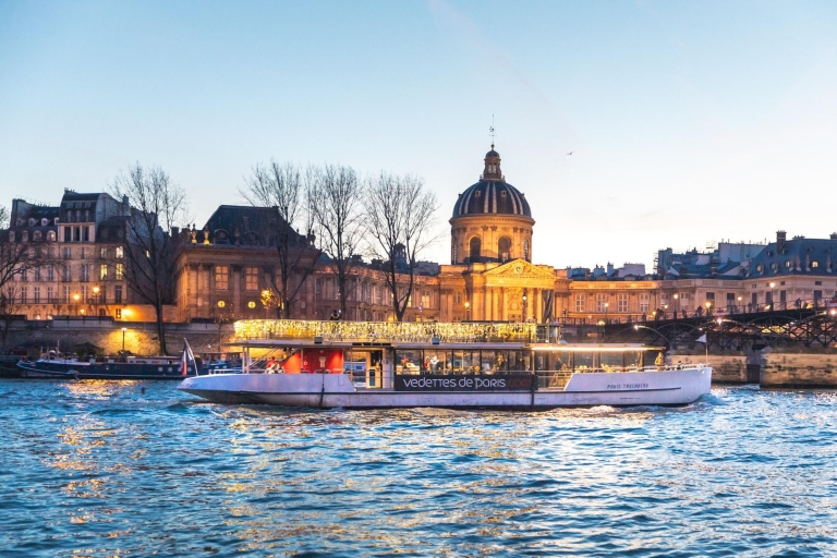 Paris: Aperitif-Bootsfahrt auf der Seine bei NachtOption mit Champagner