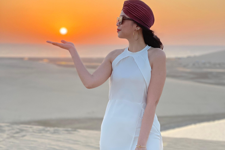 Desert Safari Qatar Camel Sandbording sunrise/sunset tour