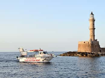 Ville de La Canée : croisière en bateau à fond de verre vers Thodorou et Lazareta