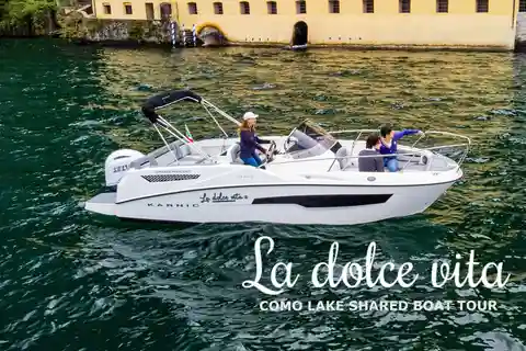 Como lake shared boat tour 1 o 2 ore rain cover