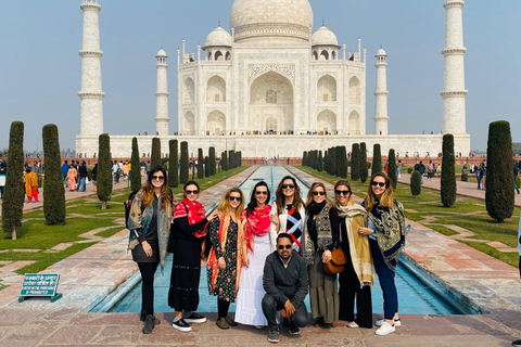 Delhi : excursion privée d'une journée au Taj Mahal et à AgraExcursion avec voiture climatisée, chauffeur et guide