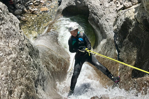 Banff: Excursión al Cañón Fantasma con toboganes, rápeles y saltos