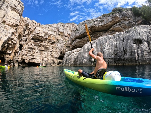 Visit Pula Sea Cave Kayak Tour with Snorkeling and Swimming in Medulin, Croatia