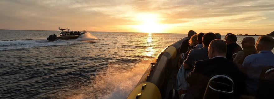 Coucher de soleil à Cala d'Orzu, Cacoa et plongée en apnée