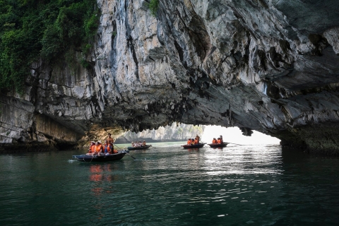 Día completo en la Bahía de Halong Cueva Sorprendente, Isla de Titop, Cueva de Luon