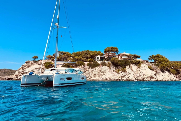 Depuis Palma : excursion en catamaran de luxe avec tapas et baignadeDurée de 4 heures