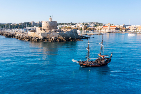 Rhodes : Croisière touristique d&#039;une heure à bord d&#039;un bateau du XVIIIe siècle