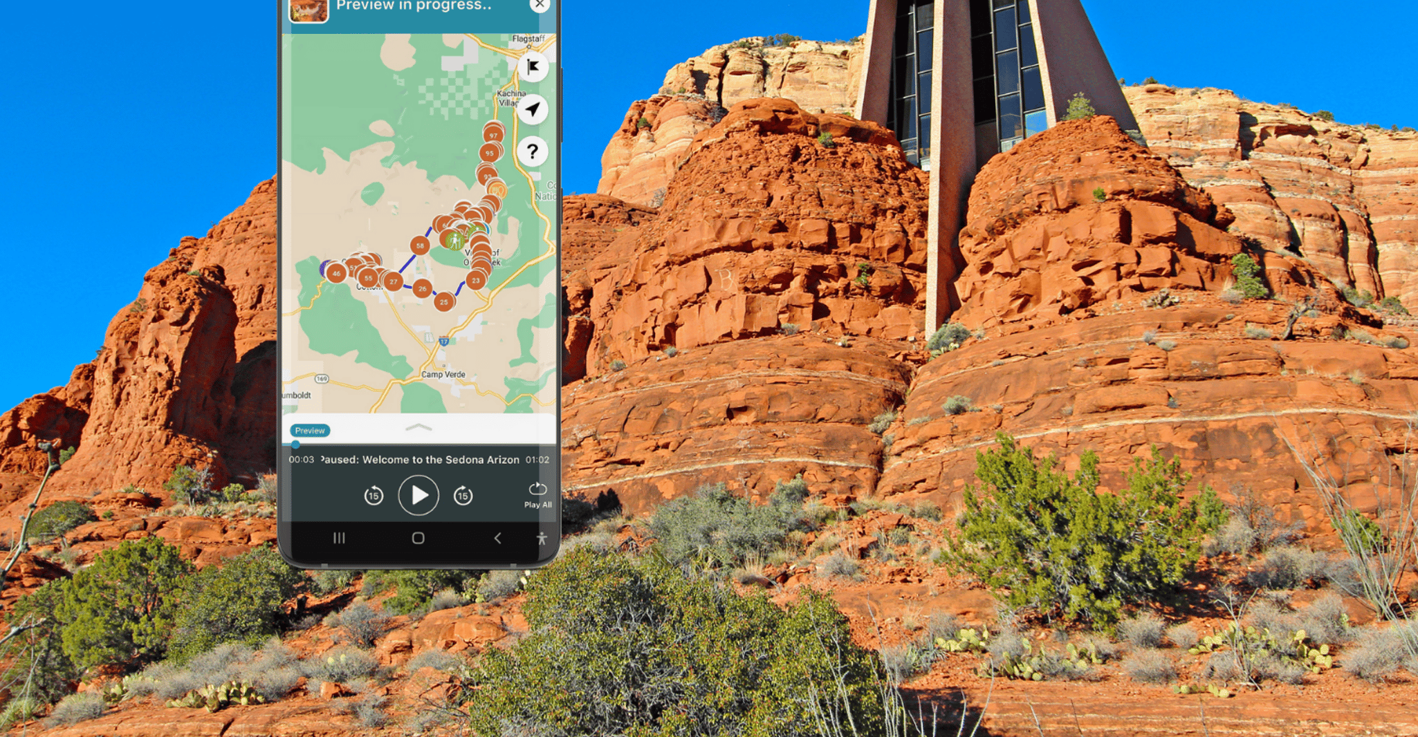 Sedona, tour di guida autoguidato con GPS Audio App Guida - Hizvo
