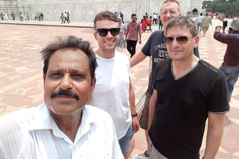 From Delhi:- Taj Mahal & Agra fort tour with popular guide From Delhi:-Guide, Tickets, transport, lunch(all inclusive)
