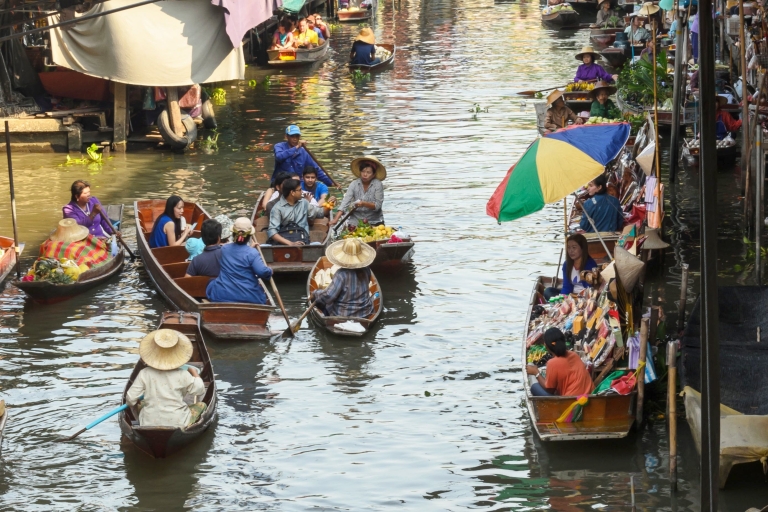 Visite privée d'une journée au marché flottant et à AyutthayaExcursion privée au marché flottant et à Ayutthaya