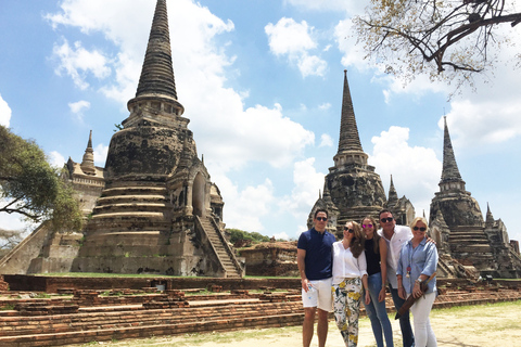 Visite privée du site du patrimoine mondial d'Ayutthaya avec excursion en bateau