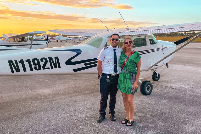 Miami: Romántico vuelo en avión al atardecer - Champán gratis