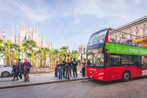 Milano: Hop-On Hop-Off-buss biljett för 24, 48, 72 timmar48-timmars rundtur i Milano med öppen turistbuss