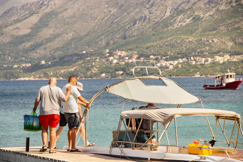 Desde Dubrovnik/Cavtat: Cueva Azul, Excursión en lancha rápida por la playa de SunjDesde Cavtat