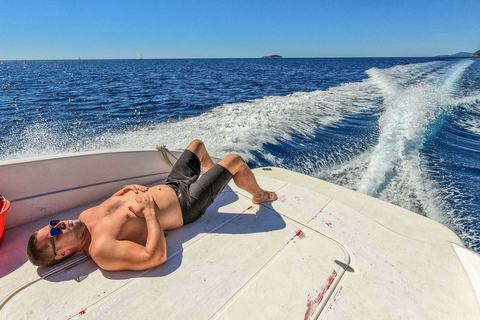 Från Dubrovnik/Cavtat: Blå grottan, Sunj Beach Speed Boat TourFrån Cavtat