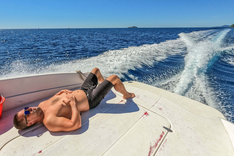 Från Dubrovnik/Cavtat: Blå grottan, Sunj Beach Speed Boat TourFrån Cavtat