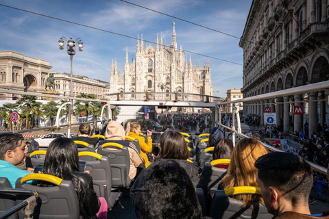 Milano: Hop-On Hop-Off-buss biljett för 24, 48, 72 timmar48-timmars rundtur i Milano med öppen turistbuss