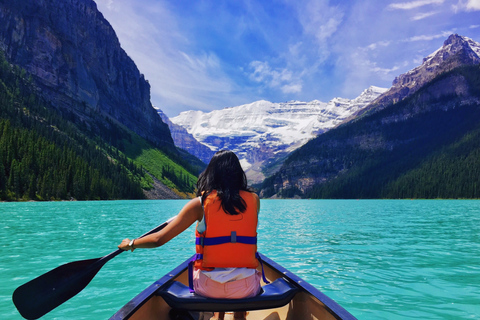 De Banff: nascer do sol no lago Moraine e no lago Louise