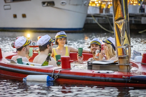 London: Hot Tub Boat Geführte historische Docklands-Rundfahrt